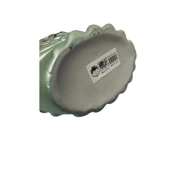 American Style Porcelain Blue Swan Lidded Cookie Jar Collectible Decorative 9" - Picture 7 of 15